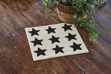 Nine Black Stars Accent Mat Set of 6 Park Designs - The Fox Decor